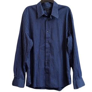Express Designs Striped Button Down